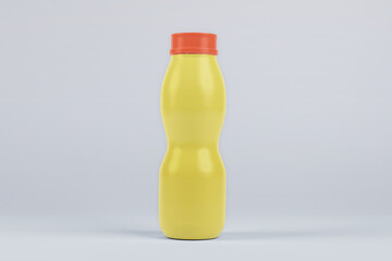 Yogurt bottle mockup, milkshake bottle mockup