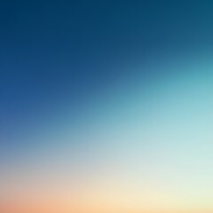 Fototapeta premium Colors of Dusk Blend in the Sky, Showcasing a Gradient of Blue, Orange, and Warm Hues Over a Tranquil Horizon at Sunset