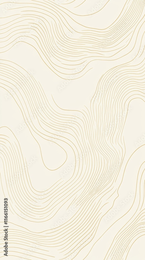 Poster intricate abstract lines create a calming texture on a light beige background, showcasing modern des
