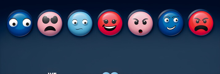 Array of Facebook Interaction Buttons Depicting a Range of Reactions