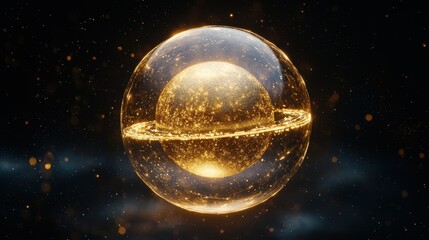 Astrological insights cosmic sphere visual art digital realm abstract view glowing orb concept