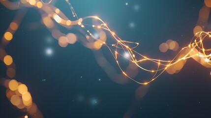 Glowing threads weaving through abstract patterns digital space visual art ethereal environment dynamic concept
