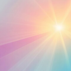 Fototapeta premium Bright Sunrise Illuminating a Pastel Sky With Rays Spreading Across the Horizon in a Serene Morning Atmosphere