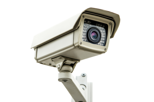 Outdoor security camera watching over a house