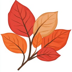 Obraz premium Colorful Autumn Leaves Display Vibrant Hues in Warm Shades of Orange, Red, and Brown, Symbolizing the Beauty of Fall and Nature's Seasonal Changes