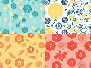 seamless pattern with flowers