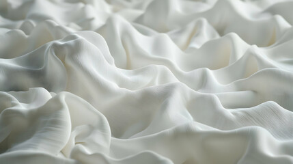 Obraz premium Luxurious off-white silk fabric draped elegantly, showcasing its soft texture and subtle sheen. Perfect for fashion, design, or textile backgrounds.