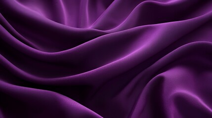 Fototapeta premium Deep Purple Fabric Draped in Soft Waves