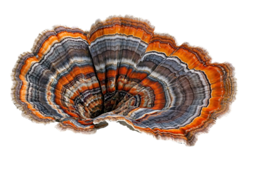 turkey tail msuhroom isolated