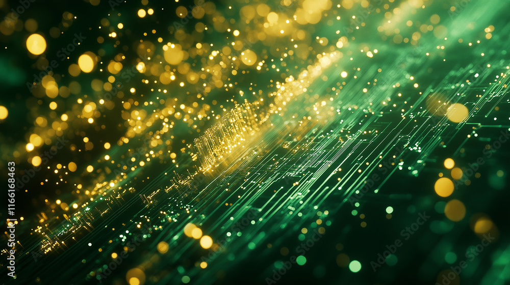 Leinwandbilder High-tech energy-inspired abstract background with glowing connectivity patterns. Ideal for tech-focused visuals and corporate designs.
