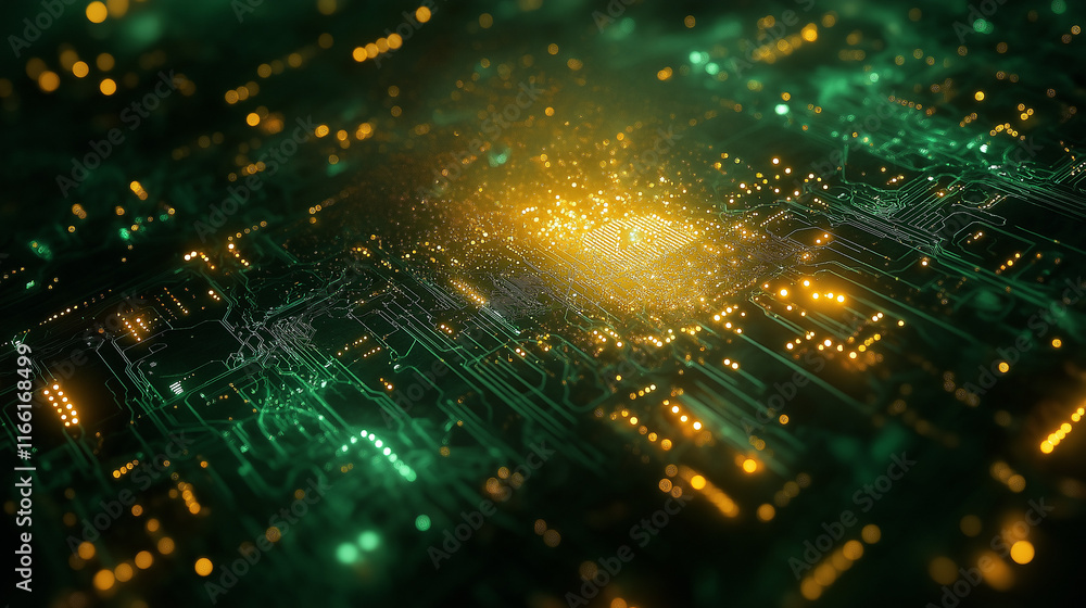 Poster High-tech energy-inspired abstract background with glowing connectivity patterns. Ideal for tech-focused visuals and corporate designs.
