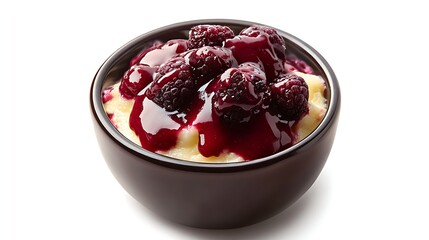 German Rote Grütze: A Vibrant Red Fruit Pudding with Vanilla Sauce