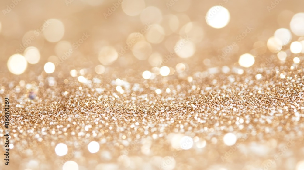 Aufkleber sparkling golden glitter scattered across a surface creating a shimmering effect perfect for festive
