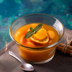 Vibrant Orangenkompott with Juicy Oranges and Chocolate