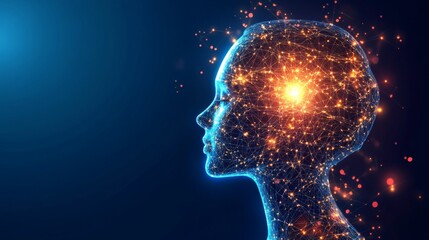 Abstract AI Interaction with High-Tech Elements