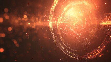 Obraz premium Digital Analytics Interface with Glowing Effects