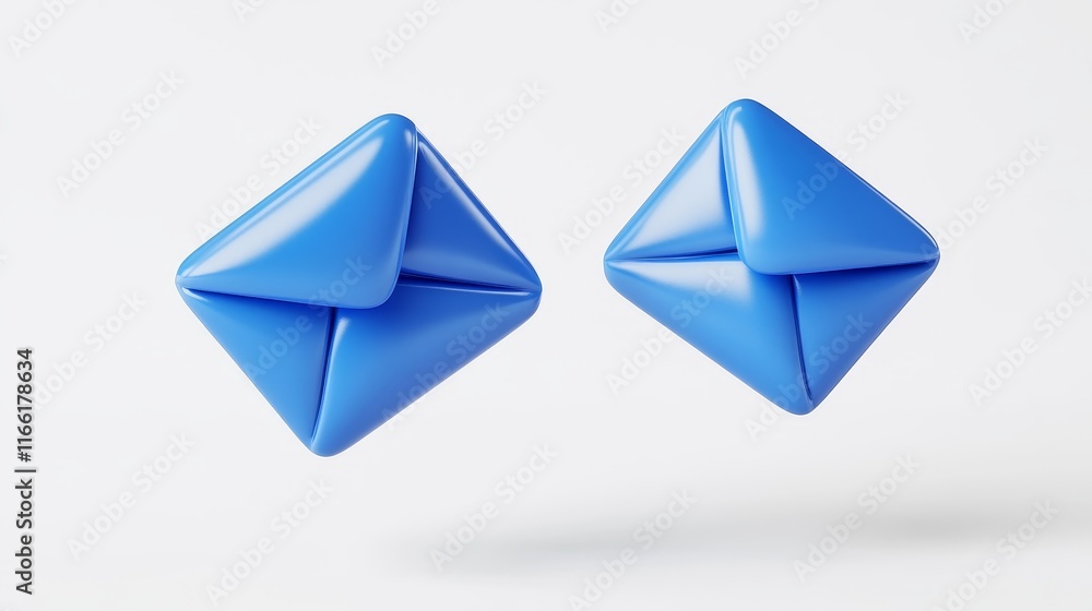 Poster colorful blue geometrical shapes in a modern design setting showcasing creativity and innovation in 