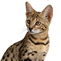 Obraz premium Adorable furry Sokoke cat isolated on the transparent background