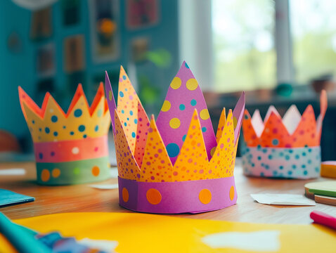 Bunte Papierkronen: Kreatives Basteln f&uuml;r Kinder und Feste, Heilige drei K&ouml;nige

