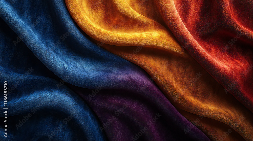 Poster abstract fabric patterns display rich colors and intricate textures in a captivating design