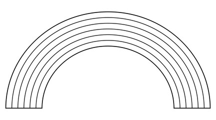 Rainbow outline icon. Weather symbol. Vector illustration isolated on white.