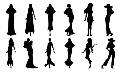 Fashion Model Silhouette Vector Art, Icons, and Graphics