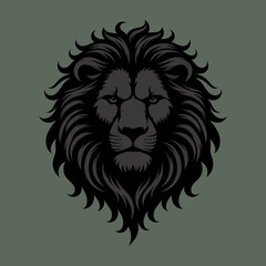 Fototapeta premium A bold and striking a lion's head in a symmetrical, front-facing view