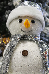 New Year's decorations with a snowman