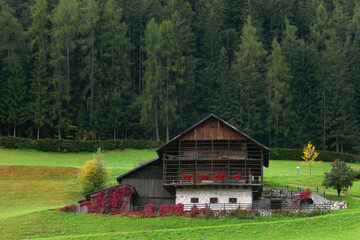 Mountain farm in Ortisei in Val Gardena, Italy