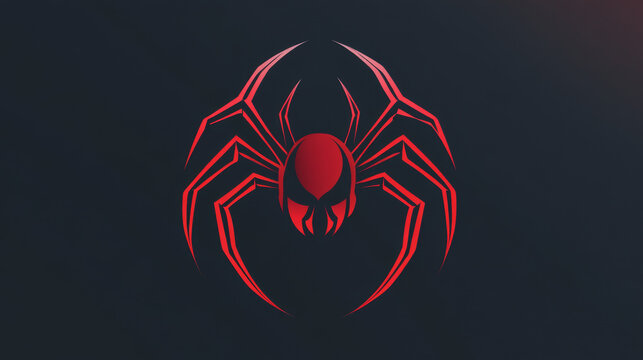 Vector logo spider. Brand logo black widow