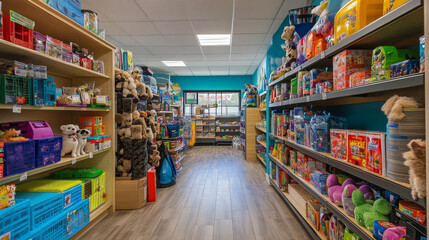 Fototapeta premium Petshop. A petshop consists of sparks and fire. Festive bright fireworks. Decorative element for celebrations and holidays. Vector illustration.