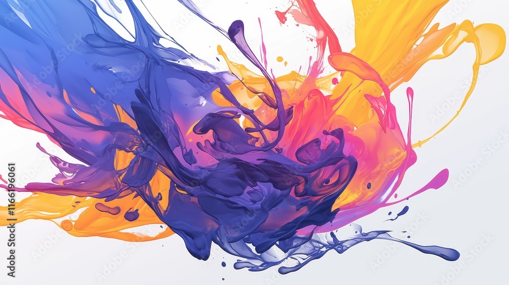 Aufkleber abstract colorful splash of paint creating a dynamic visual effect.