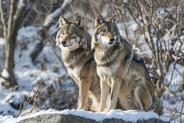 Obraz premium Unique wild animals depicted on a gray background, ideal for creative artwork ideas.