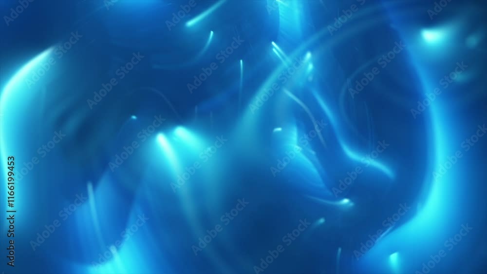 Poster swirling blue light effect. use as a dynamic background element or visual effect in motion graphics 