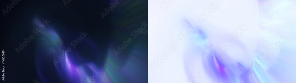Poster green light prism overlay: abstract background with green light and a subtle prism effect. use as a 