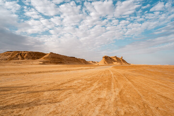 Rock formations in the Sahara Desert