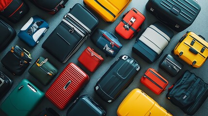 Colorful Luggage Collection Ready For Travel Adventures