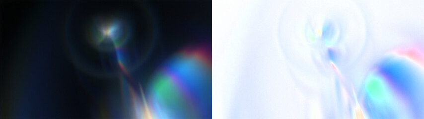 Luminous Core Prism Overlay: Abstract background with a luminous light core and a subtle prism effect. Use for a bright, radiant overlay. on black or Transparent.