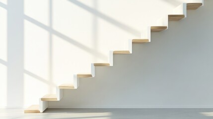Contemporary Floating Staircase with Artistic Design