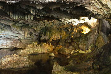 Neptune's Grotto is a stalactite cave on the island of Sardinia, Italy