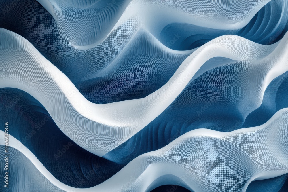 Aufkleber Exploring a seamless wave like pattern with smooth transitions and rich textures. Generative AI