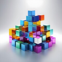 Obraz premium abstract colorful cubes background