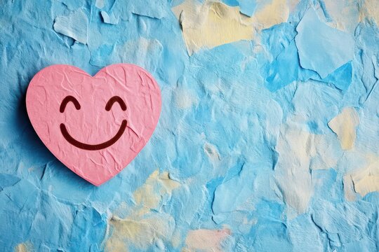 mental health day smile and heart icon