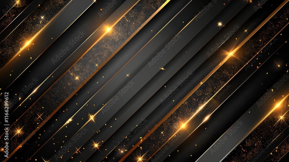 Poster a sleek, modern background with diagonal lines and sparkling elements.