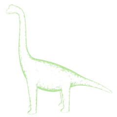 3d rendered glowing hologram of dinosaur isolated on transparent background