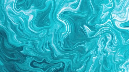 Abstract turquoise swirl pattern with fluid motion and vibrant colors.