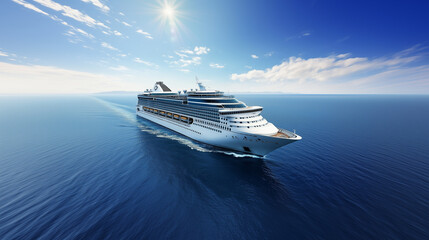 Tech Odyssey: Cruise Ship from Above