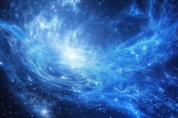 mystical oceanic particles dancing in ethereal azure depths