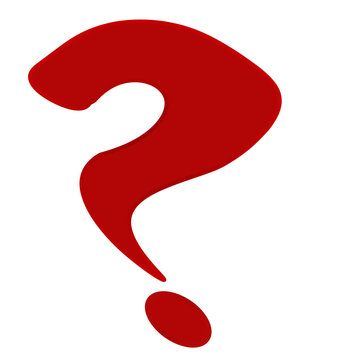 Red question mark. Sign of ask FAQ.