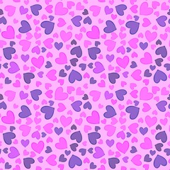 Valentine hearts seamless 14 February love pattern for wrapping paper